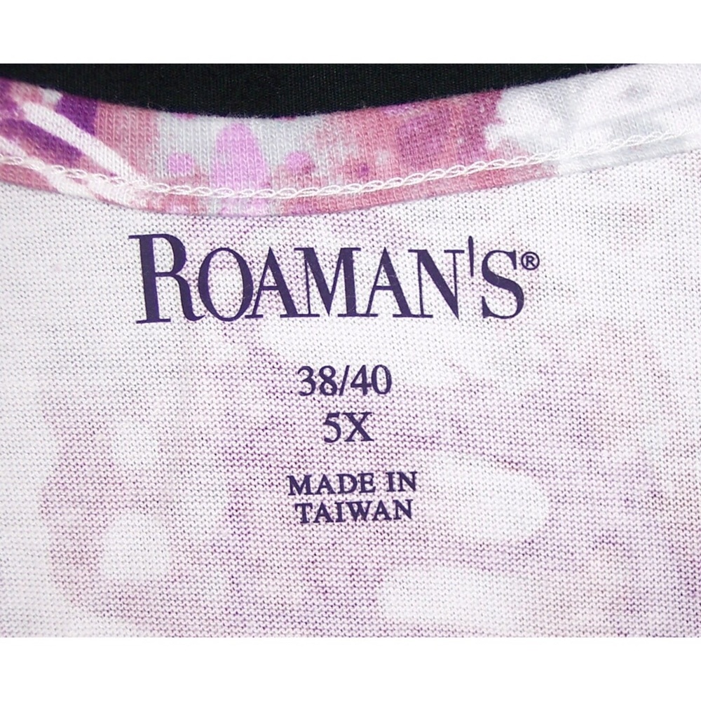 NEW Roaman’s 5X-38/40 Butterfly Top - Picture 7 of 8
